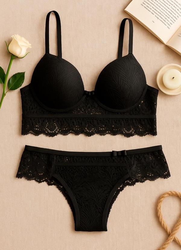 Dukali - Conjunto de Renda Preto