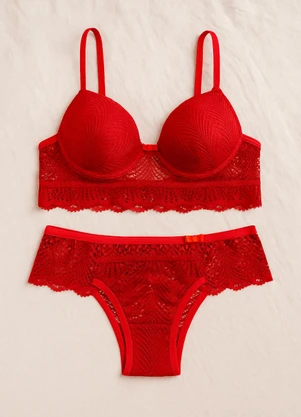 Dukali - Conjunto de Renda Vermelho - DUKALI