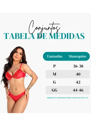 Dukali - Conjunto de Renda Vermelho - DUKALI