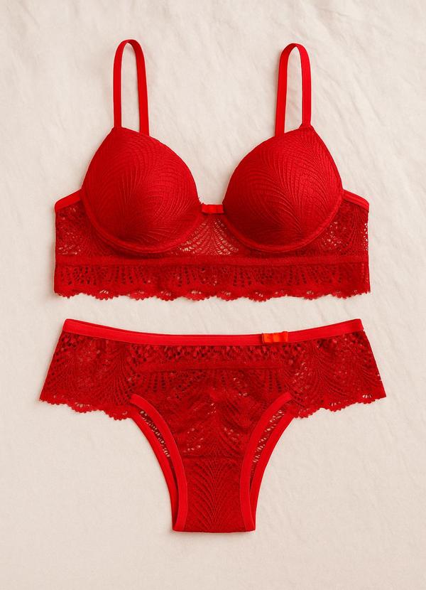 Dukali - Conjunto de Renda Vermelho 1