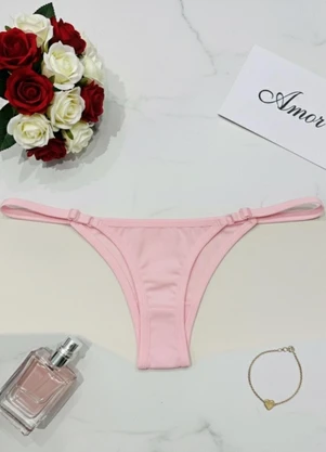 Dukali - Calcinha de Regulagem de Algodão Fio Rosa - DUKALI
