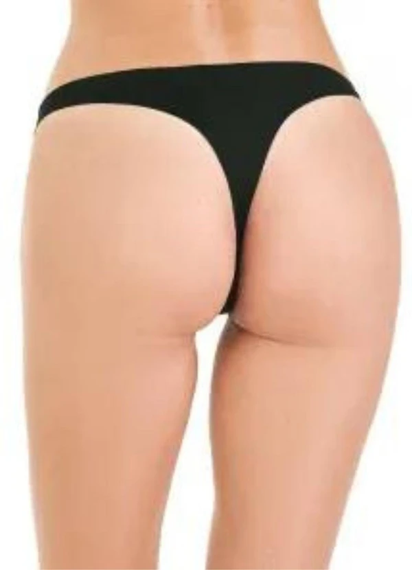 Rovitex - Calcinha Fio Dental Laser Termofusionada Preto 2