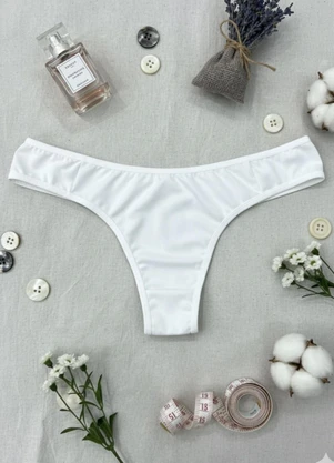 Dukali - Calcinha Fio Duplo Microfibra Branco - DUKALI