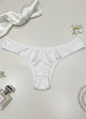 Dukali - Calcinha Fio Duplo Microfibra Branco - DUKALI