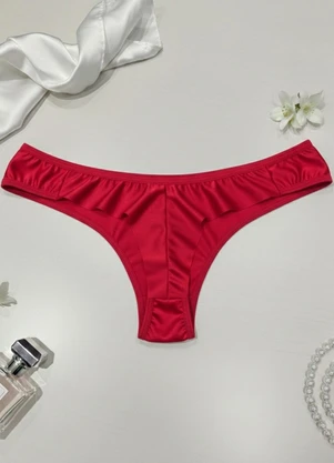 Dukali - Calcinha Fio Duplo Microfibra Vermelho - DUKALI