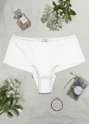 Dukali - Calcinha Lateral  Fio Duplo Poliamida Branco - DUKALI