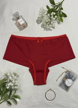Dukali - Calcinha Lateral Fio Duplo Poliamida Vermelho - DUKALI
