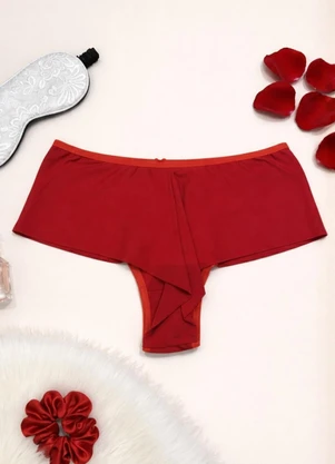 Dukali - Calcinha Lateral Fio Duplo Poliamida Vermelho - DUKALI