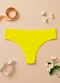 Dukali - Calcinha sem Costura Cintura Alta Fio Branco - variação: Amarelo