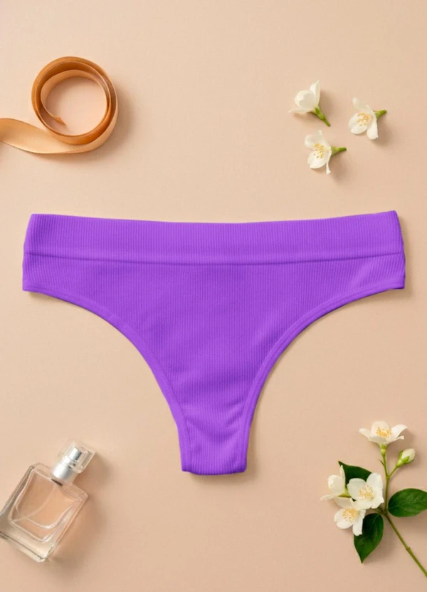 Dukali - Calcinha sem Costura Cintura Alta Fio Roxo