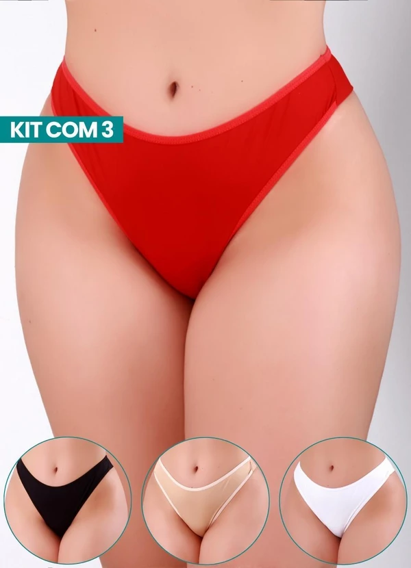 Dukali - Kit 3 Calcinhas Chloe Multicores