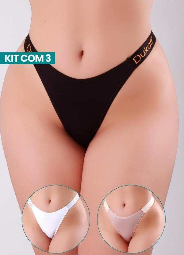 Dukali - Kit 3 Calcinhas Laura Multicores 1