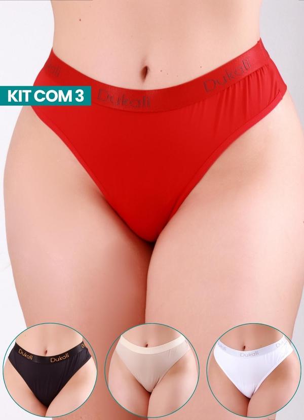 Dukali - Kit 3 Calcinhas Maya Multicores