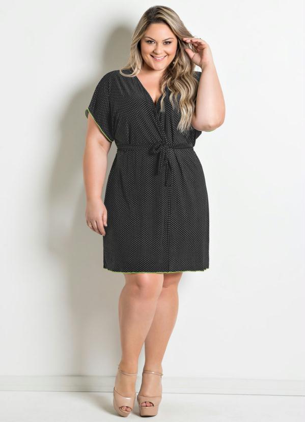 Alma Dolce - Robe com Faixa Preto e Verde 10