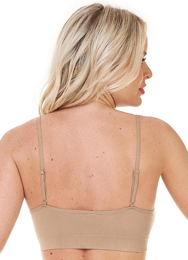 Rovitex - Top de Alça sem Costura Bege 2