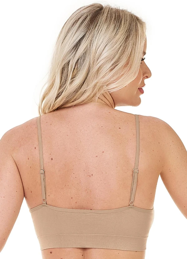 Rovitex - Top de Alça sem Costura Bege 2