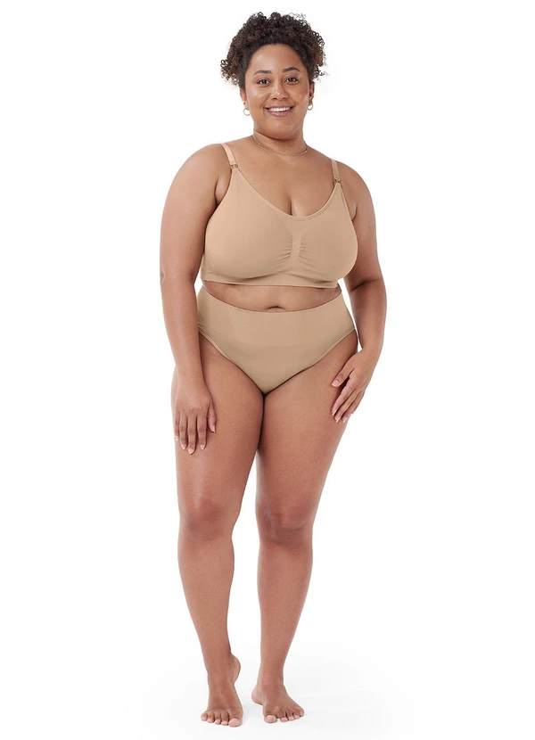 Zee Rucci - Sutiã Amamentação Plus sem Costura Bege 3