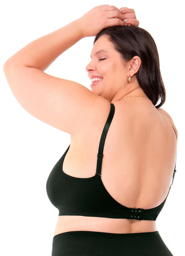 Zee Rucci - Sutiã Amamentação Plus sem Costura Preto 2