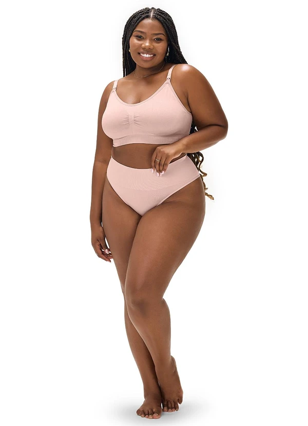 Zee Rucci - Sutiã Amamentação Plus sem Costura Rosa  3