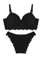 Rovitex - Conjunto Lingerie Feminina em Renda Branco - variação: Preto