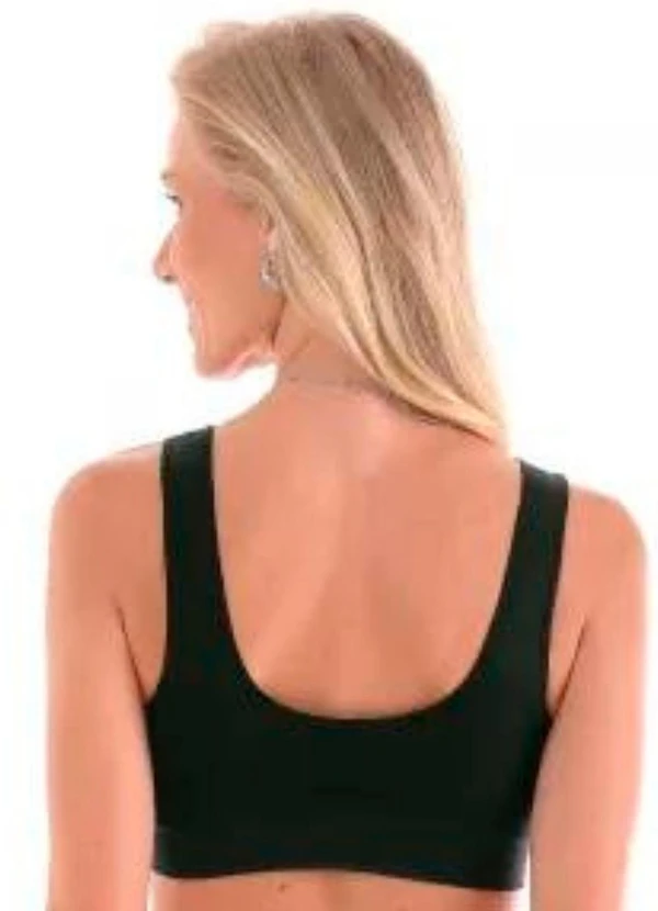 Rovitex - Sutiã com Bojo Removível e Fecho Frontal Preto 2