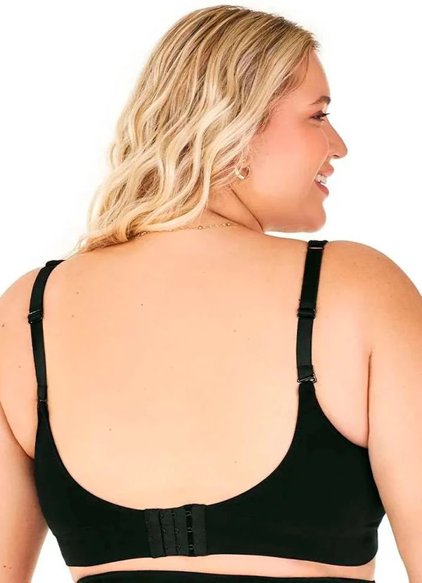 Rovitex - Sutiã Comfort Alças Largas Reguláveis Preto 2