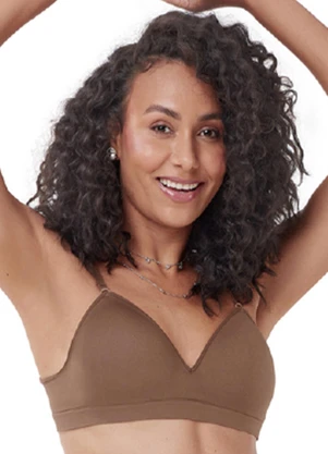 Rovitex - Sutiã Comfort com Bojo sem Costura Bege - ROVITEX