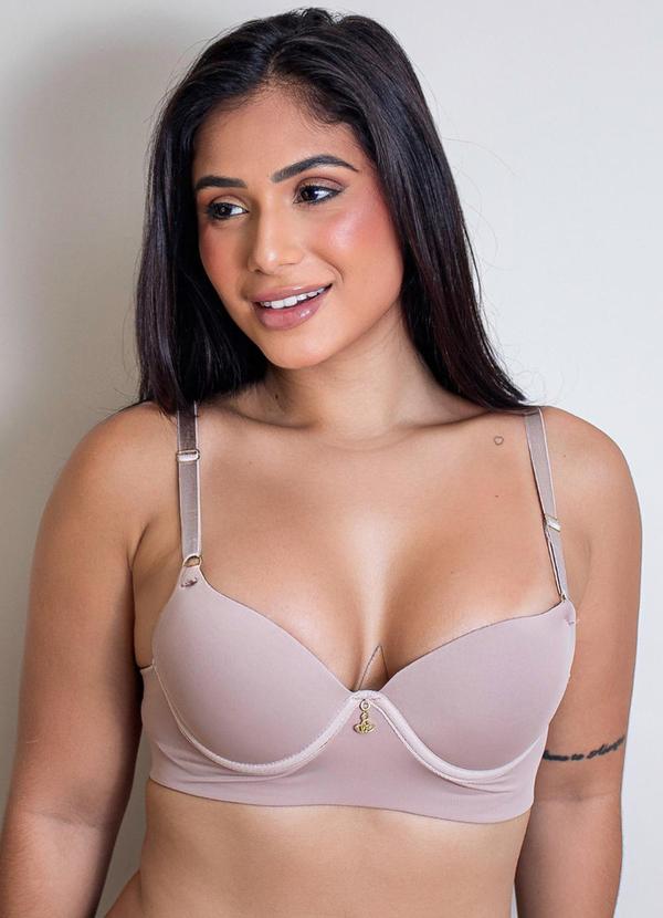 Dukali - Sutiã Poliamida Base Larga Bege