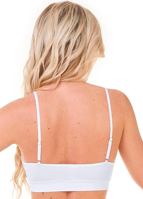 Rovitex - Top de Alça sem Costura Branco 2