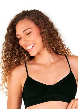 Rovitex - Top de Alça sem Costura Preto - ROVITEX