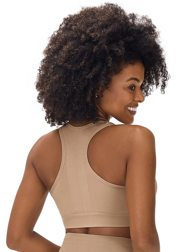 Zee Rucci - Sutiã Modelador Nadador Fechamento Frontal Bege 2