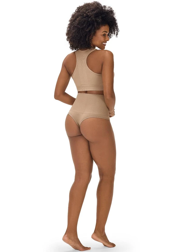 Zee Rucci - Sutiã Modelador Nadador Fechamento Frontal Bege 4