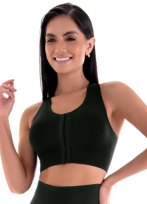 Zee Rucci - Sutiã Modelador Nadador Fechamento Frontal Preto - ZEE RUCCI