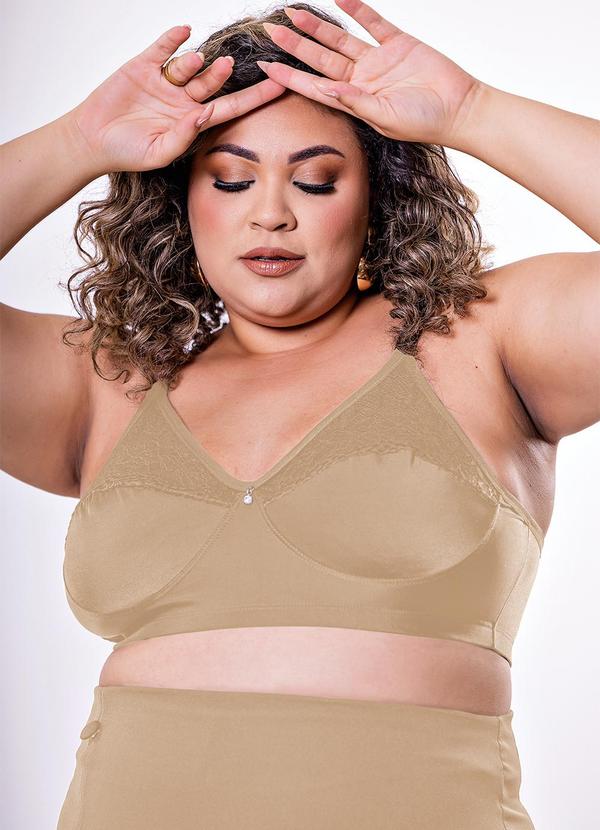 Dukali - Sutiã Detalhe Renda Plus Bege