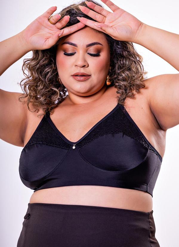 Dukali - Sutiã Detalhe Renda Plus Preto