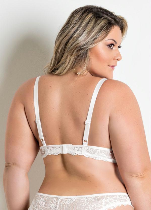 Alma Dolce - Sutiã em Renda sem Bojo com Aro Branco 2
