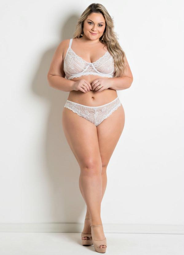 Alma Dolce - Sutiã em Renda sem Bojo com Aro Branco 3