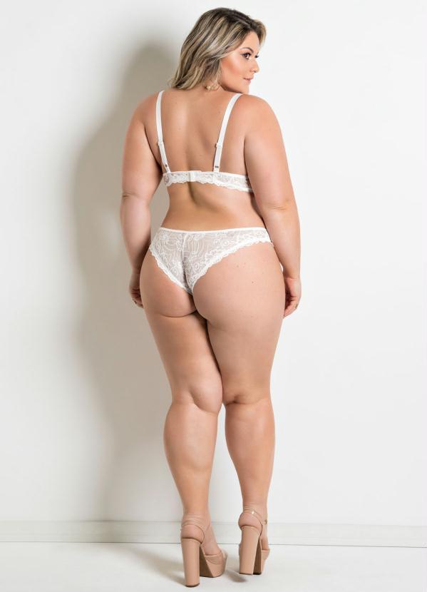 Alma Dolce - Sutiã em Renda sem Bojo com Aro Branco 4