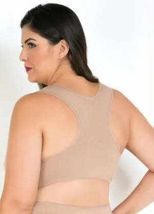 Alma Dolce - Sutiã Plus Size Chocolate Modelo Nadador - ALMA DOLCE