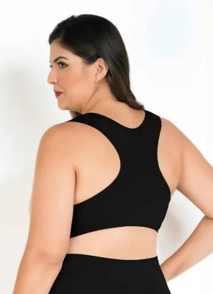 Alma Dolce - Sutiã Plus Size Preto Modelo Nadador - ALMA DOLCE