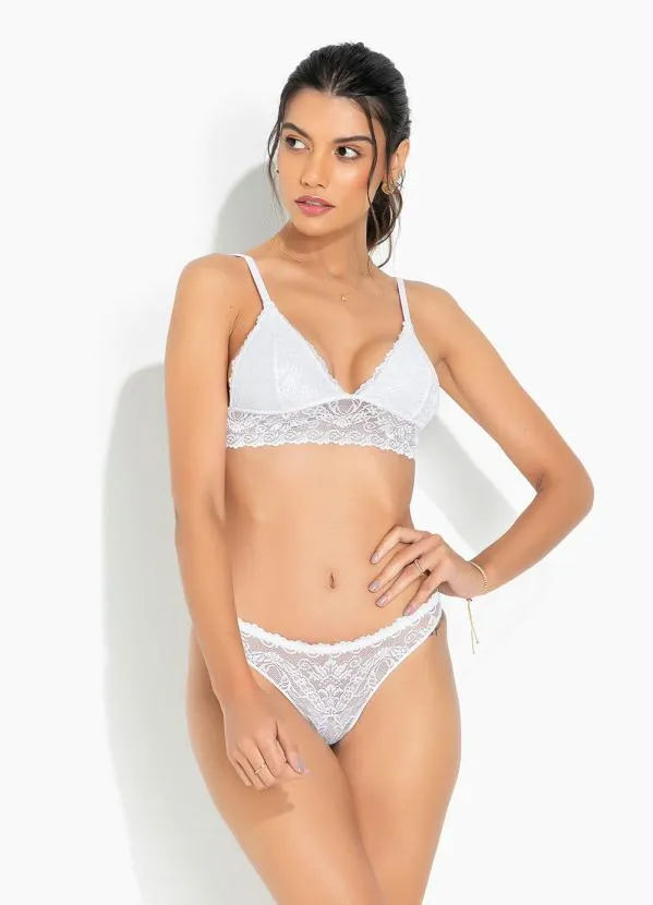 Alma Dolce - Sutiã com Renda Branco 3
