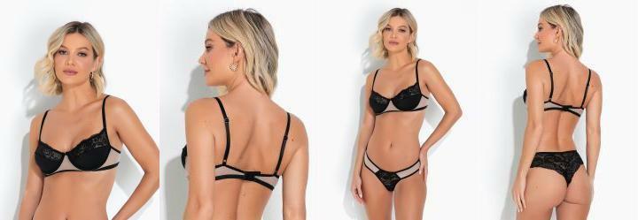 Suti com Renda Preto