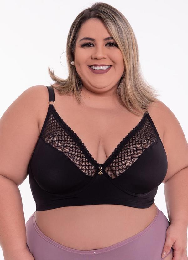 Dukali - Sutiã sem Bojo Poliamida Preto 1