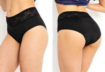 Calcinha Absorvente Preta em Microfibra