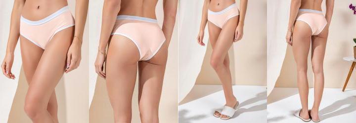 Calcinha Bsica Rosa Claro