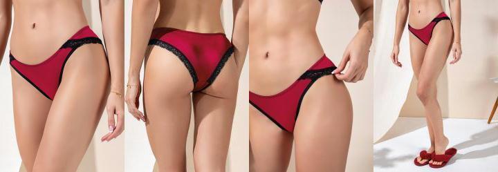 Calcinha com Renda Vermelha