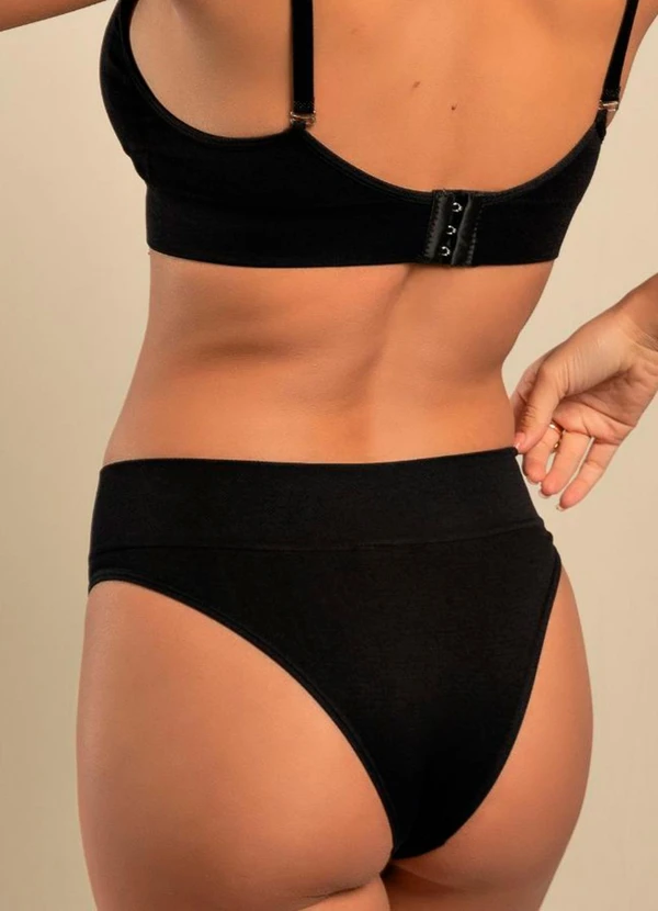 Rovitex - Calcinha Cós Largo sem Costura Basic Pro Preto 2