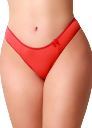 Dukali - Calcinha de Algodão Básica Tanga Vermelho - DUKALI