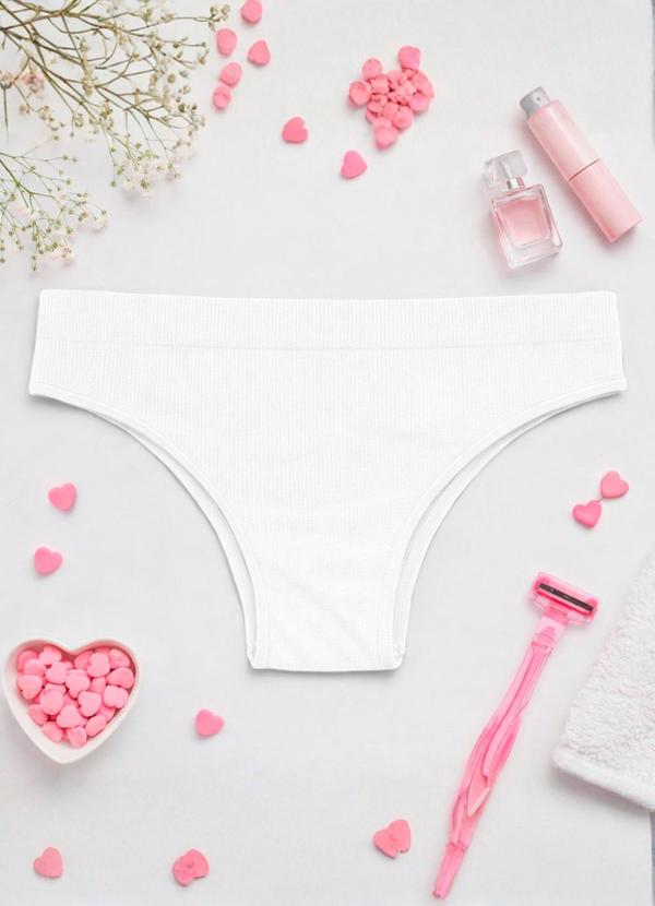Dukali - Calcinha sem Costura Cintura Alta Tanga Branco