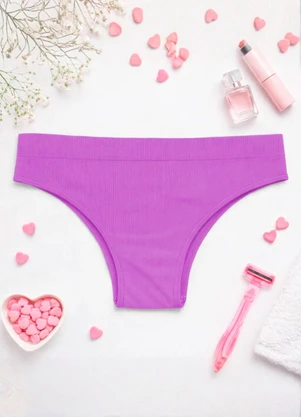 Dukali - Calcinha sem Costura Cintura Alta Tanga Roxo - DUKALI